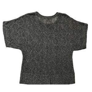 United States Sweaters Charcoal Gray Open Weave Dolman Sleeve Sweater - Size XL